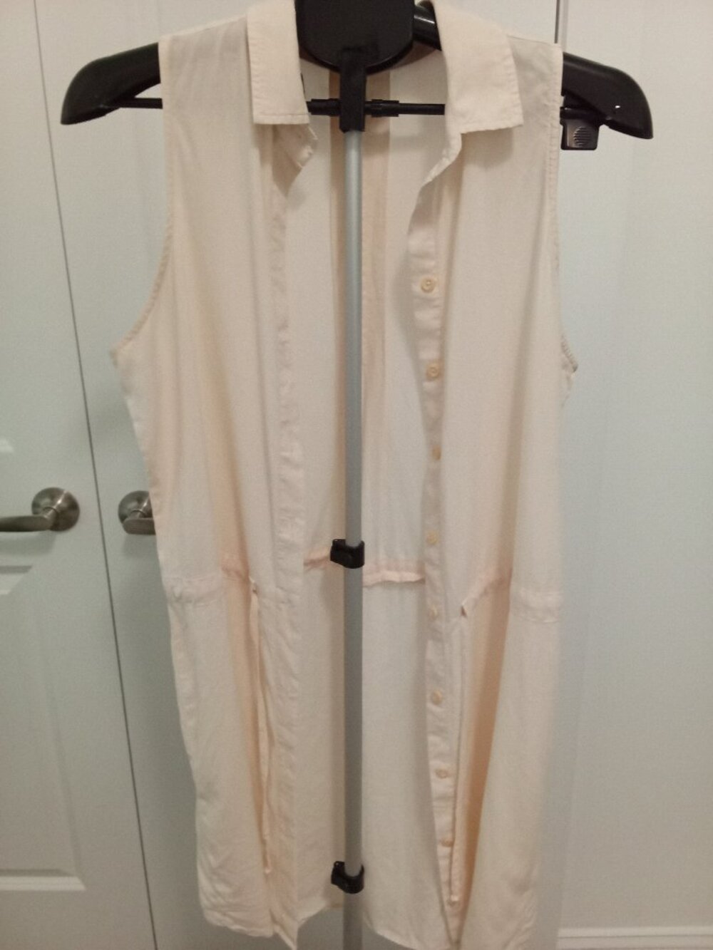cloth and stone tencil light pink sleeveless drawstring waist long top